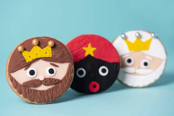 Kekse in Form der Heiligen Drei Könige — Stockfoto