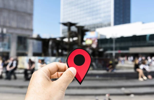 Torget Alexanderplatz i Berlin, Tyskland — Stockfoto