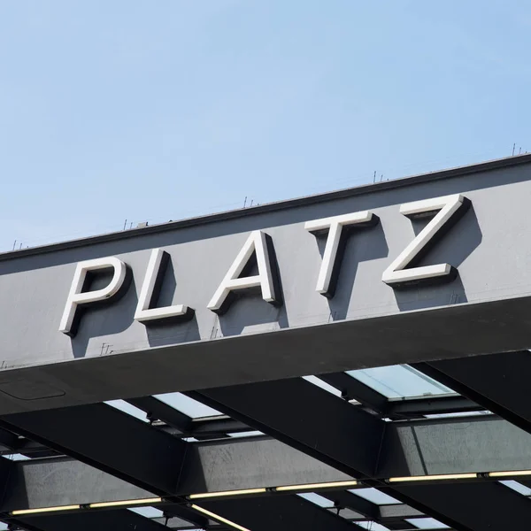 Potsdamer Platz signboard di Berlin, Jerman — Stok Foto