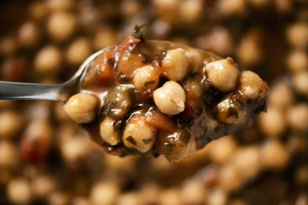 ベジタリアンひよこ豆と昆布のシチュー — ストック写真