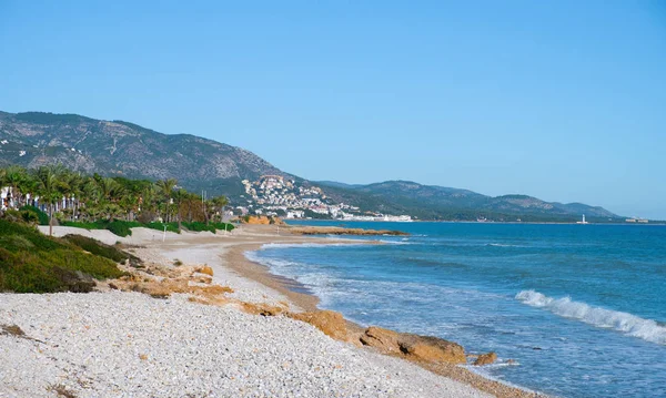 Strand van Tres Playas in Alcossebre, Spanje — Stockfoto