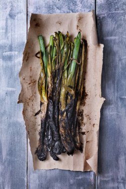 calcots, tatlı soğan Catalonia, İspanya tipik