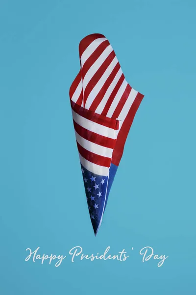 American flag and text happy presidents day — 스톡 사진