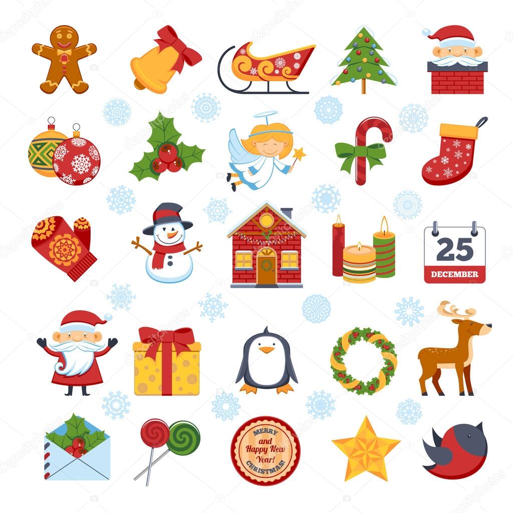 Christmas Characters And Decorations Set