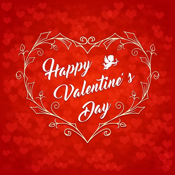 Happy Valentines Day Card2 Vintage — Image vectorielle