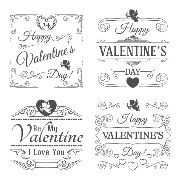 Happy Valentines Day Cards — Stock Vector