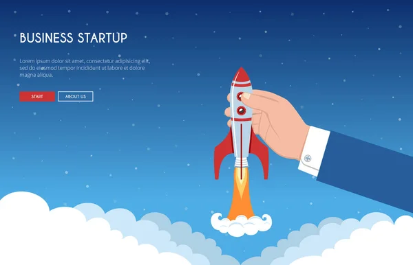 Obchodní Startup Banner koncept — Stockový vektor
