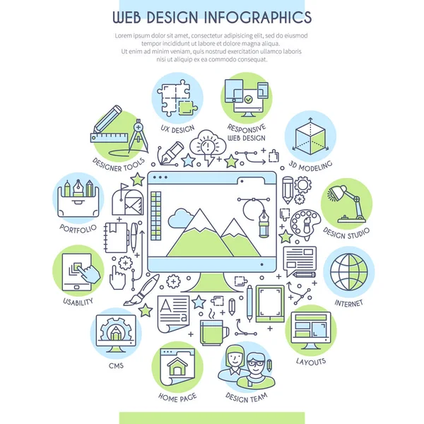 Web Design Infographics — Stock Vector