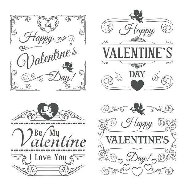 Buone cartoline di San Valentino — Vettoriale Stock