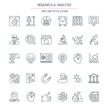 Araştırma ve analiz ince çizgi