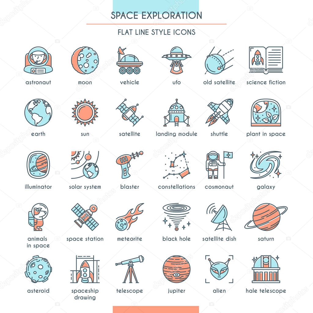 Space Exploration Icon Set