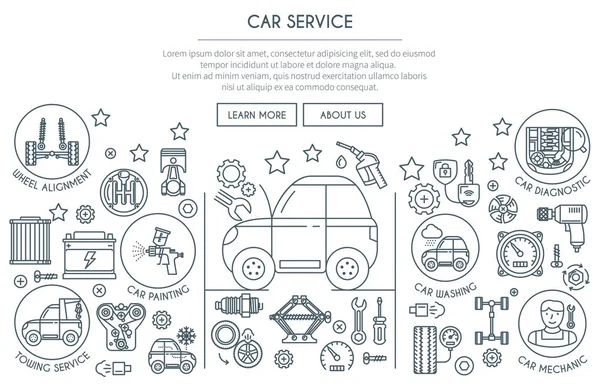 Ilustração de serviço de carro 2 — Vetor de Stock