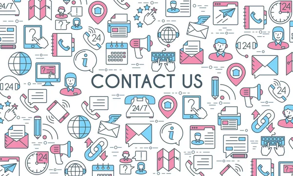 Contact us banner — Stock Vector