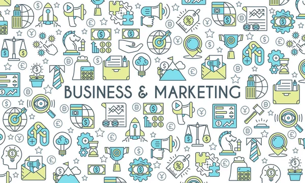 Banner de negócios e marketing — Vetor de Stock