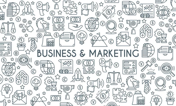 Banner de linr delgado para negocios y marketing — Archivo Imágenes Vectoriales