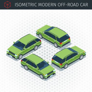 Yeşil off-road arabalar