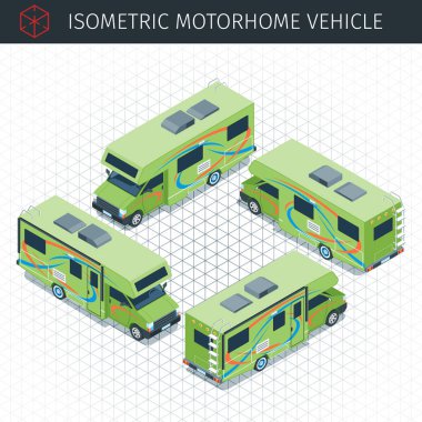 Modern kamyonet ve karavan araba