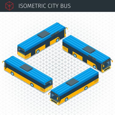 İzometrik Şehiriçi Halk Otobüsü