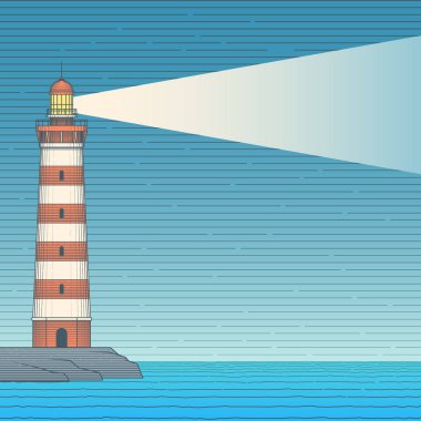 Eski vektör deniz feneri