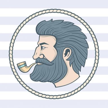 Vintage portre eski denizci