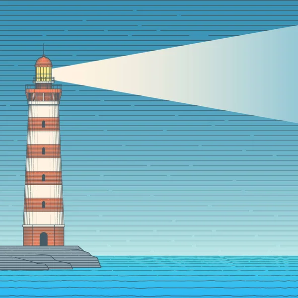 Old vector lighthouse — Stock Vector