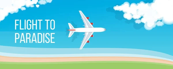 Banner de viaje aéreo — Vector de stock