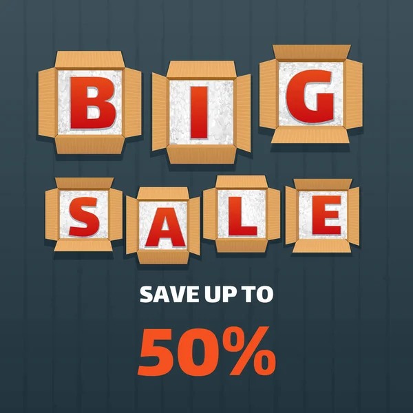 Big sale banner design — Stock Vector
