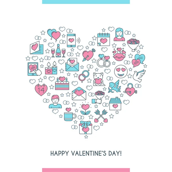День Святого Валентина банер 2 — стоковий вектор