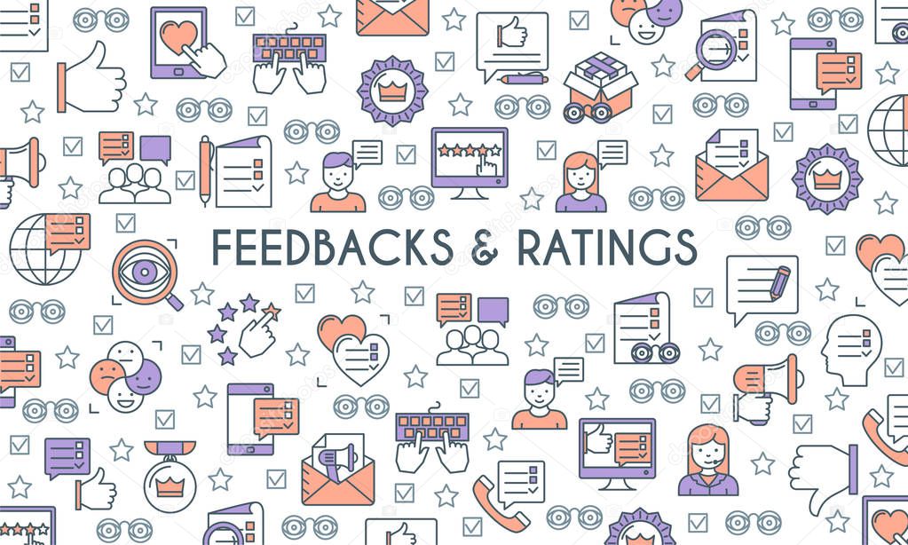 Feedbacks and ratings concept
