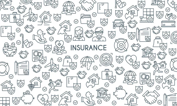 Banner sobre el tema insurance2 — Archivo Imágenes Vectoriales