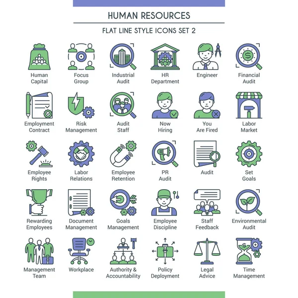 Ícones hr conjunto 2 —  Vetores de Stock