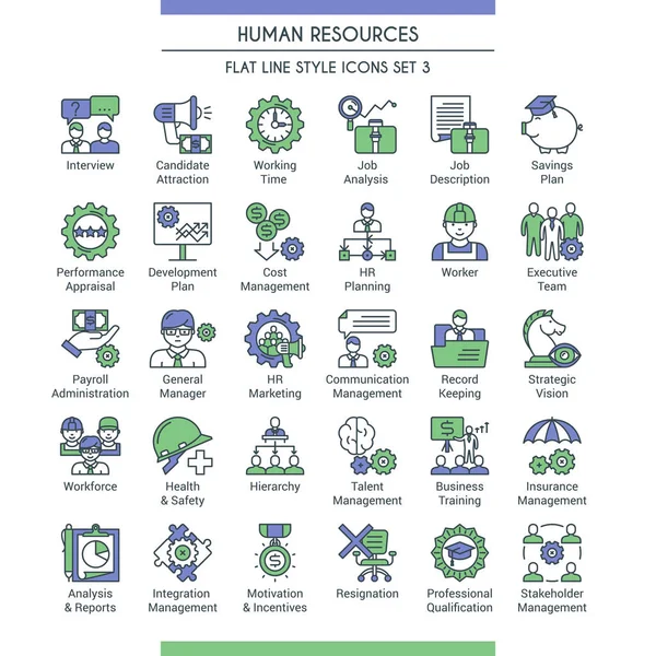 Ícones hr conjunto 3 —  Vetores de Stock