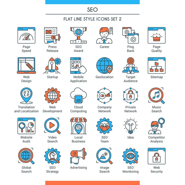 Seo icons set 2 — Stock Vector