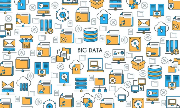 Banner der Big-Data-Technologie — Stockvektor