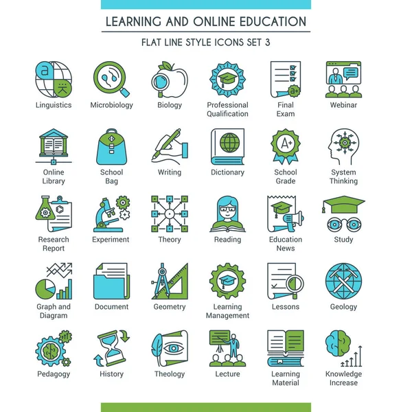 교육 아이콘 세트 03 — 스톡 벡터