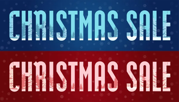 Bannières de vente de Noël — Image vectorielle