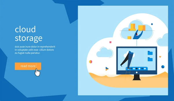 Cloud storage banner — Stock Vector