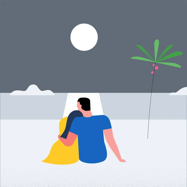 Couple romantique concept 04 — Image vectorielle