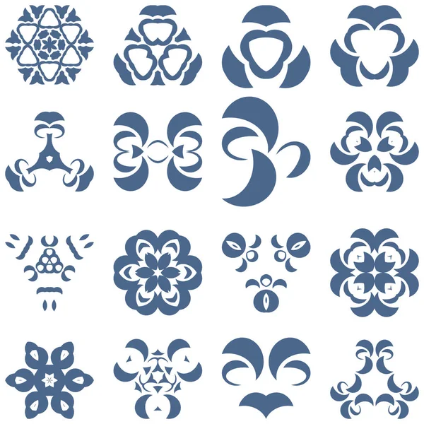 Dekoratif logosu öğeleri kümesi.