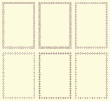 Oranlarda A4 altı vintage çerçeve ayarla.