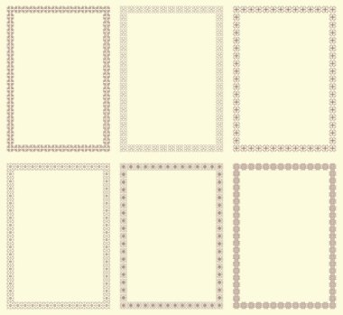 Oranlarda A4 altı vintage çerçeve ayarla.