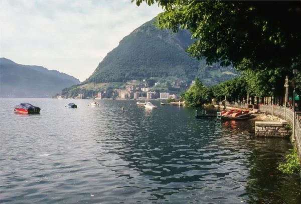 Meer van Lugano in Zwitserland — Stockfoto