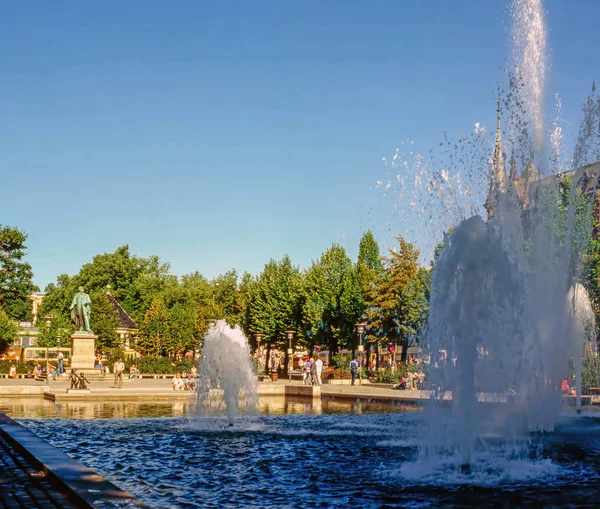 Park Fountain Oslo Norway — Stock Photo, Image