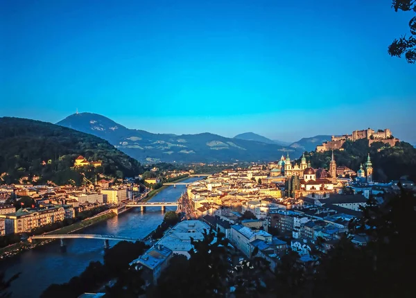 Salzburg Avusturya Için Kale Görünümü — Stok fotoğraf