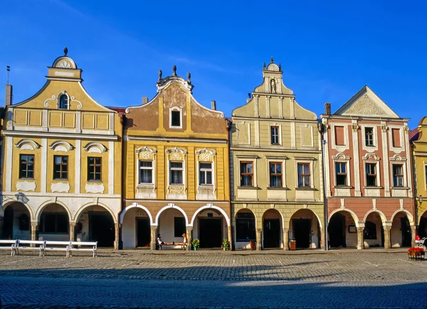 Main Square Telc Cseh Köztársaság — Stock Fotó