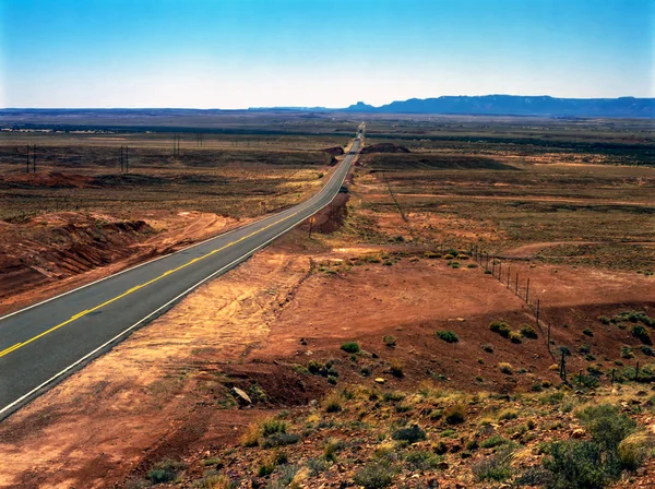 Empty Road Poušť Arizoně — Stock fotografie