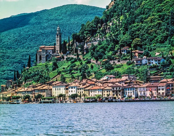 Morcote Sul Lago Lugano Svizzera — Foto Stock