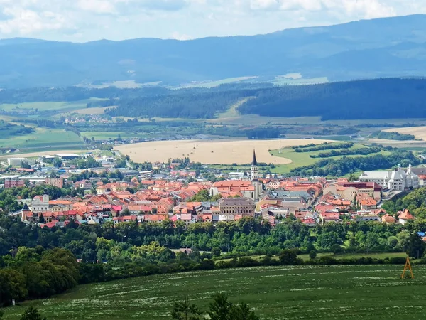 Pohled Středověkou Levoču Kopce Maria — Stock fotografie