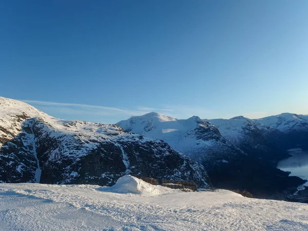 Utsikt Från Mount Hoven Norge — Stockfoto