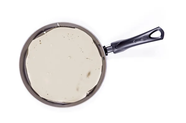 Making Pancakes on frying pan — Stock Photo, Image